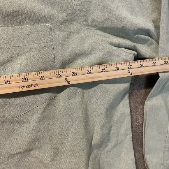 Eddie Bauer Shirt Mens XXL 2X Buttondown Relaxed Fit Sage Light Green Long Slv - Picture 5 of 5